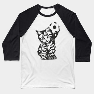 Kitten with a ball Baseball T-Shirt